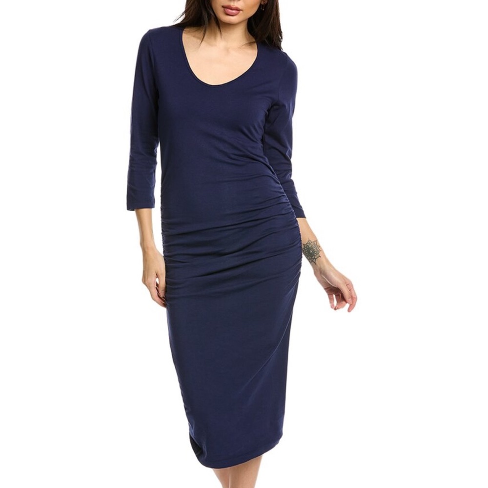 NWOT Michael Stars Midnight Blue Gathered Dress